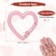 thumbnail image 3 of Clip en forma de corazón Uxcell [Paquete de 12] - Clip de llavero con gancho de resorte [Rosa/Rosa Claro/Aleación de Aluminio], 3 of 6