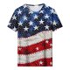 thumbnail image 4 of Tops de Ajuste Suelto para las Mujeres Sudadera Casual Impresa Manga Corta Cuello Redondo Superior, Poliéster, 4 of 7