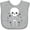 AC-Heather Grey, variant on Inktastic Happy Halloween Spooky Skeleton and Stars Boys or Girls Baby Bib
