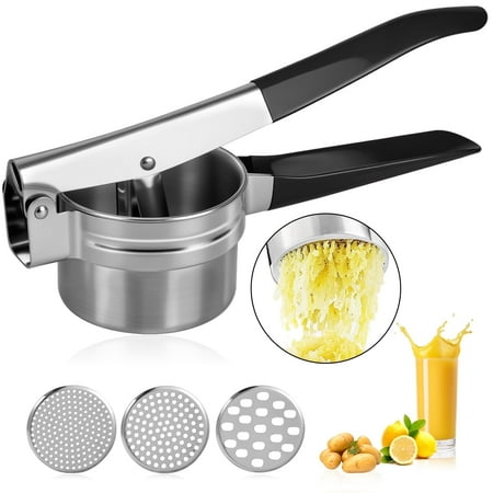 FANGNISN Stainless Steel Potato Ricer, 15oz Potato Masher Kitchen Tool, Ergonomic Non-Slip Grip