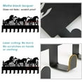 thumbnail image 4 of Iron Wall Mounted Hook Hangers 10-Hook Decorative Organizer Rack for Bag Clothes Key Scarf Hanging Holder with Screws Black Horse 150x330mm 1 Set, 4 of 7