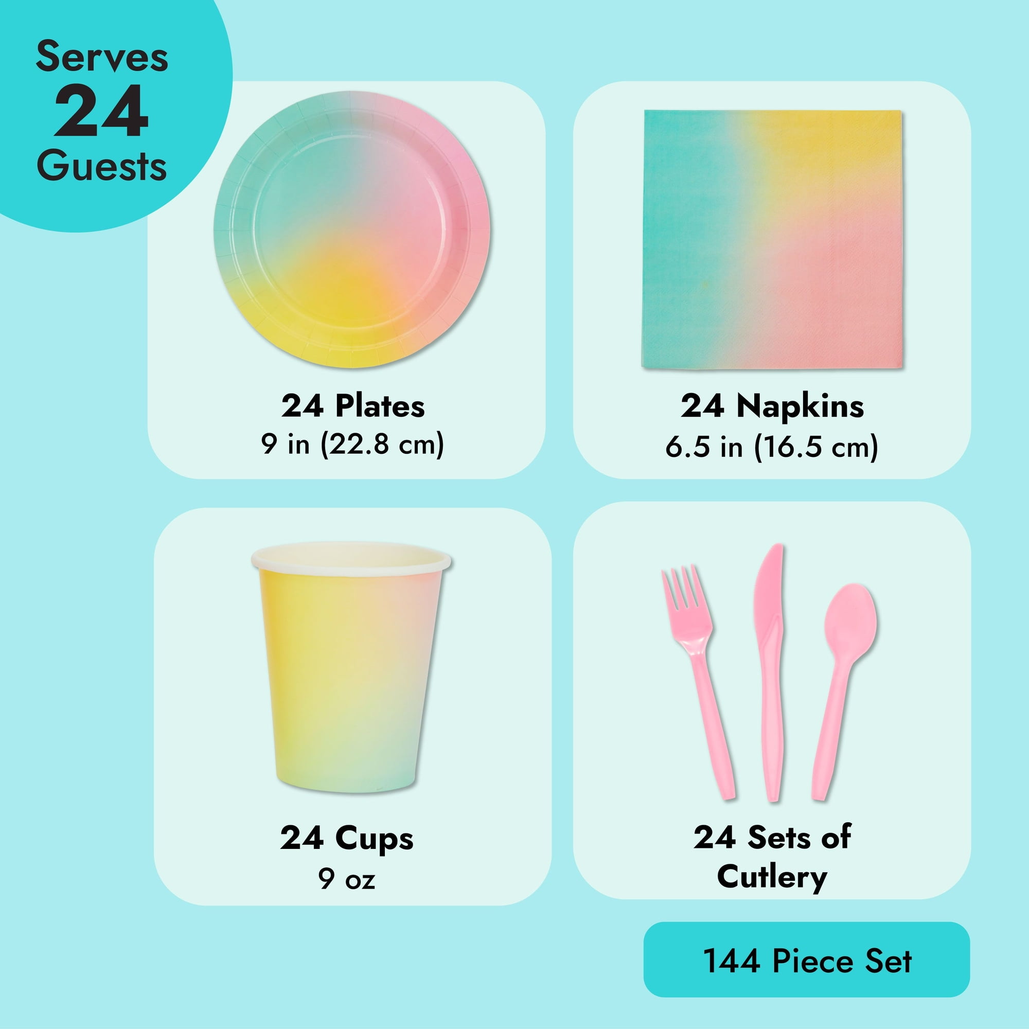Dropship Tie Dye Party Supplies Birthday Dinnerware Paper Plates Ombre  Rainbow Pastel Water Color Theme Disposable Round Hippie Dessert Plates  Tableware Set Cutlery Serves 8 Guests Napkins; Cups 68PCS to Sell Online