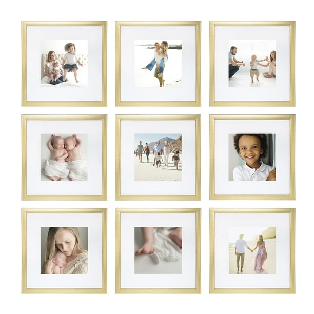Sheffield Home 9 Piece Gallery Wall Frame Set, 12x12 in. Matted to 8x8
