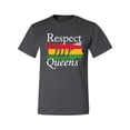 thumbnail image 2 of Wild Bobby Respect Our Queens Black Pride Men's Graphic T-Shirt, Heather Black, 5X-Large, 2 of 5