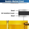 thumbnail image 6 of Zhuotong 35.5" Heavy-Duty Flammable Liquid Storage Cabinet, Double-Wall Steel Fireproof Cabinet with Vent & Lock, 12 Gallon Capacity for Industrial & Home Use (Chemical/Gasoline Storage), 6 of 8
