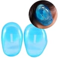 thumbnail image 1 of Granjero Gordo protectores auditivos, 10 piezas de protectores auditivos de silicona azul, tapas reutilizables para teñir el cabello, cubiertas protectoras antiincrustantes, 1 of 4