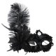thumbnail image 1 of Máscara de plumas de mascarada, accesorios de máscara para fiesta de graduación con recorte de Halloween Sailing Electrónica, 1 of 4