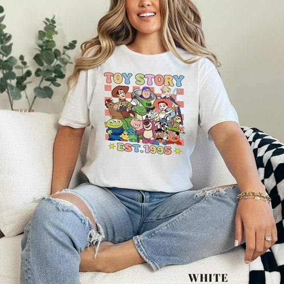 Vintage Toy Story Est 1995 Shirt, Disney Shirt, Toy Story Characters Family Shirt, Woody Buzz Jessie Bullseye Rex Tee 242221S-5Xl Shirt