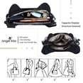 thumbnail image 4 of Bolso de mano Angelkiss de piel lavada para mujer, color negro-leopardo, 4 of 6
