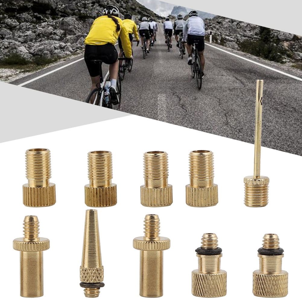 Lot De 10 Adaptateurs De Valve De Vélo – Presta Vers Schrader, Alliage Aluminium, Joint Caoutchouc, Compatible VTT Et Route