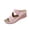 Light pink, variant on Floral Cut-Out Wedge Sandals, Platform Casual Slides, Flower Decorated Wedge Shoes, Womens Thick Soled Slippers One Line Flower Design Beach Sandals With Wedge Heels Casual Summer, Black 7