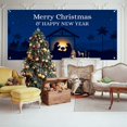 thumbnail image 3 of Banderín Navideño Para Puerta De Garaje Exterior De 7 X 8 Pies Noche Santa Rojo Azul Noche De La Natividad Gran Decoración Navideña Funda De Poliéster Para Fiestas Decoración Navideña Para Puertas S, 3 of 4