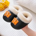thumbnail image 2 of Jkety Toddler Boys Slippers Toddler Slippers Boys Girls House Shoes Little Kids Home Indoor Bedroom Cute Warm Winter Slipper Black,9, 2 of 7