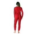 thumbnail image 3 of #followme Women's Thermal Henley Onesie - Soft and Cozy Union Suit for Winter Sleepwear and Lounging (Red, X-large), 3 of 3