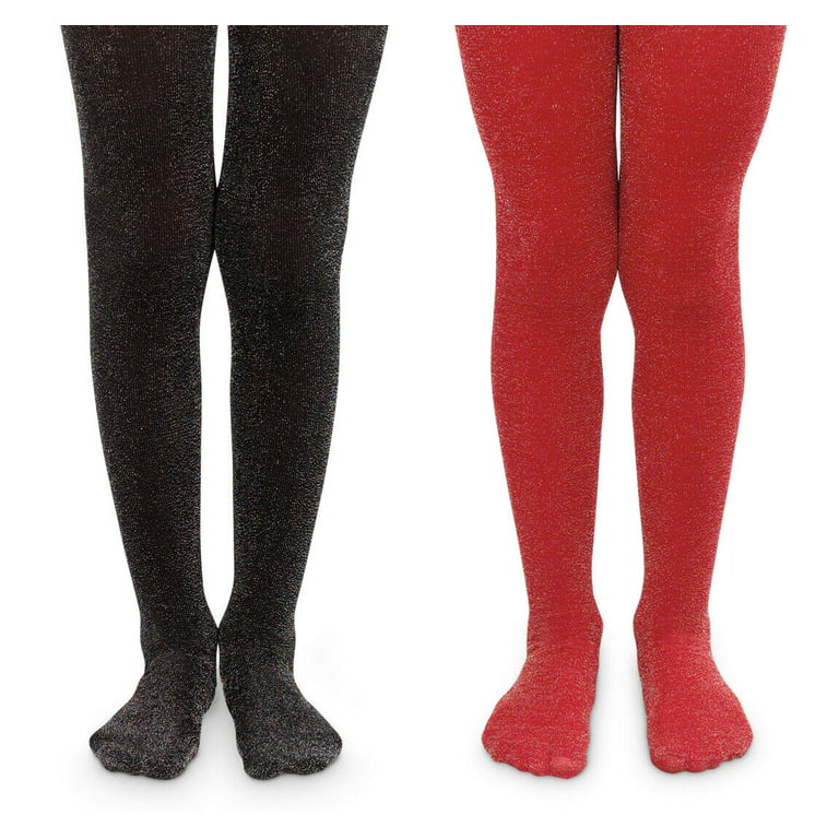 Jefferies Socks Girls Tights, 2 Pack Sparkle Glitter Nylon Lurex Dress  Stockings (Little Girls & Big Girls)