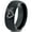Black Dome Tungsten, variant on Tungsten Flower Heart Band Ring 8mm Men Women Comfort Fit Black Dome Brushed Gray Polished