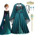 thumbnail image 2 of Disney-vestido de princesa Frozen 2 para niña, ropa de fiesta de cumpleaños para niño, disfraz de Reina Anna, 2 of 5