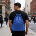 thumbnail image 6 of Leodye 1PCS Lightweight Drawstring Backpack Bag, Simple Sports Fitness Sackpack for Men Women, Portable Storage Bag for Students Outdoor Travel Gym & Daily Use -16.93x10.63x0.79in, 6 of 6