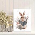 thumbnail image 2 of UXIEQU Cute Bunny Reading Book Canvas Wall Art Print 15.75x11.81 Inches, 2 of 8