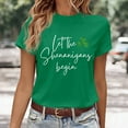 thumbnail image 2 of LUOGENLI T-shirts pour Femmes pour la Saint-Patrick et T-Shirt de Mode Imprimé à Manches Courtes pour Femmes T-shirts pour Femmes T-Shirt Graphique Saint-Valentin Vert G, 2 of 5