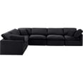thumbnail image 3 of Meridian Furniture Indulge 193.5" Velvet L-Shaped Modular Sectional in Black, 3 of 10