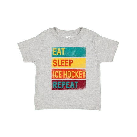 

Inktastic Hockey Eat Sleep Ice Hockey Repeat Gift Toddler Boy or Toddler Girl T-Shirt