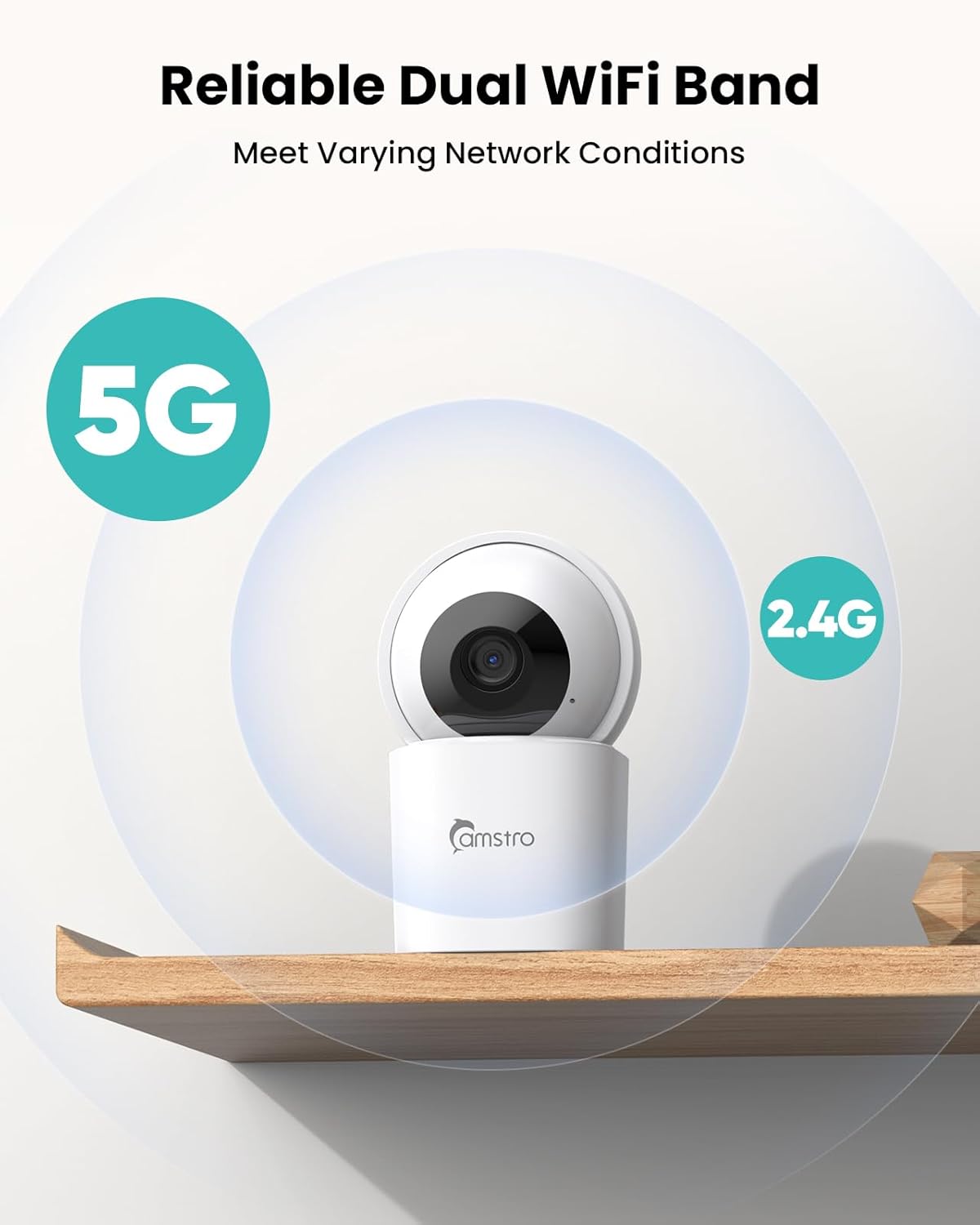 3K Indoor Security Camera 360°PTZ Home Baby/Pet Monitor, Auto Tracking,2.4/5GHz WiFi, AI Motion & Sound Detection,2-Way Audio, Night Vision, SD/Cloud Storage, Works with Alexa, No Monthly Fee