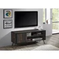 thumbnail image 2 of 43 Inch TV Stand for TVs up to 50 Inches, Wooden Storage Cabinet for Living Room, Entryway, Angled Metal Legs, Rustic Gray, 2 of 2