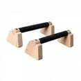thumbnail image 2 of BESTSKY 2 Pieces Push up Bar Wooden Parallettes Bar for Men Women Portable Sturdy Structure Push for Exercise Floor Workout 25CM, 2 of 7