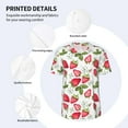 thumbnail image 4 of Balery Strawberry1 Baseball Jersey for Men Casual Button Down Shirts Short Sleeve Active Team Sports Uniform-3X-Large, 4 of 9