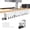 White, variant on Under Desk Cable Management with No-Drill C-Clamp & Screw Mount, 17'' Metal Under Desk Cord Organizer, Cable Management Tray for Office/Home workspace