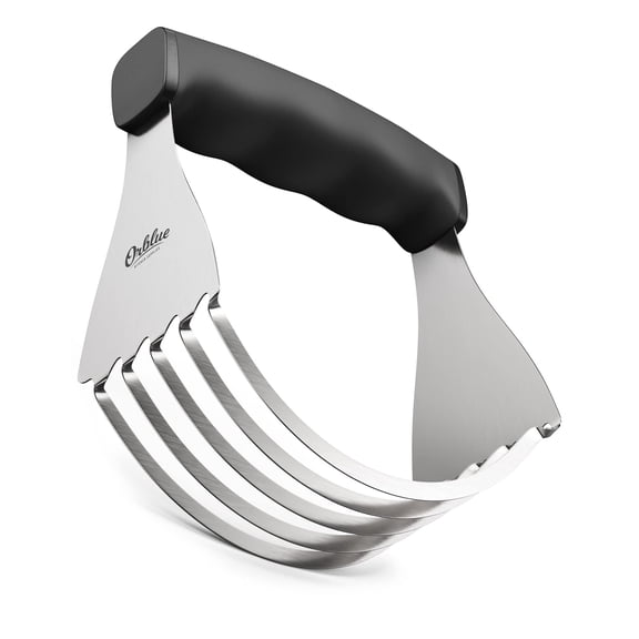 Orblue Dough Blender Pro - Premium Stainless Steel Pastry Cutter with 5 No Flex Blades - Large Size