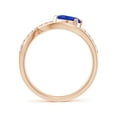 thumbnail image 2 of Angara Natural 0.65 Ct. Tanzanite with Diamond Solitaire Ring in 14K Rose Gold for Women (Ring Size: 11.5), 2 of 9