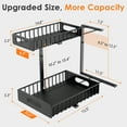 thumbnail image 3 of Under Sink Organizer, 2 Tier Slide Out Under Kitchen Sink Organizer and Storage, LASHOW’ Height Adjustable Pull Out Kitchen Bathroom Metal Sink Storage Shelves., 3 of 6
