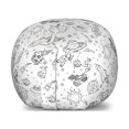 thumbnail image 1 of Cartoon Storage Toy Bag Chair, Doodle Solar System Astronauts Space Crafts Shooting Stars Science Fiction Theme, Stuffed Animal Organizer Washable Bag, Large Size, White Black, by Ambesonne, 1 of 3