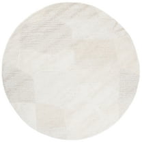 SAFAVIEH Manhattan Thelma Geometric Area Rug, Ivory/Beige, 6' x 6' Round