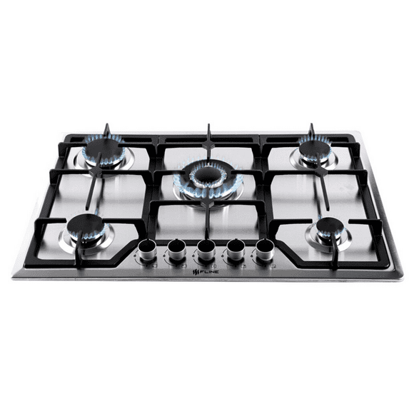 Parrilla de Gas Empotrable FLINE Lund 5 Acero Inoxidable 5 Quemadores