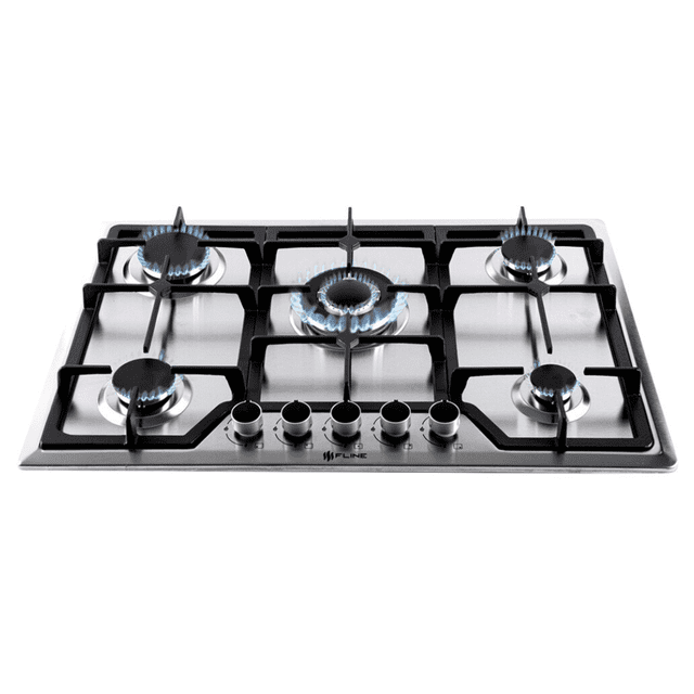 Parrilla de Gas Empotrable FLINE Lund 5 Acero Inoxidable 5 Quemadores