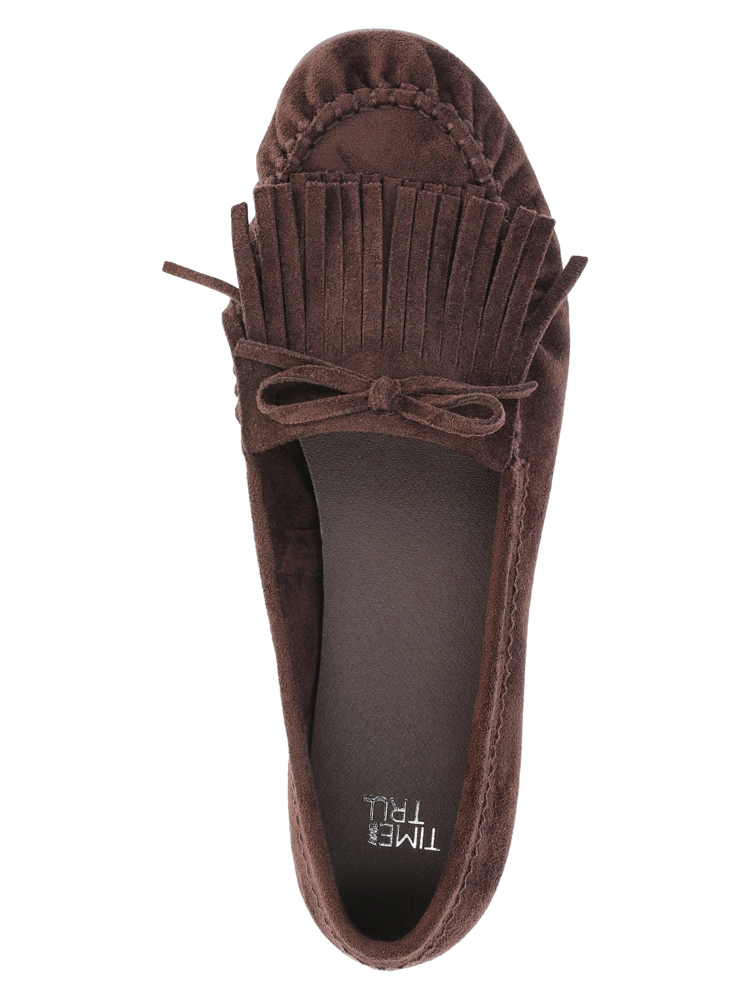 Time and Tru Women's Fringe Suede Moccasins