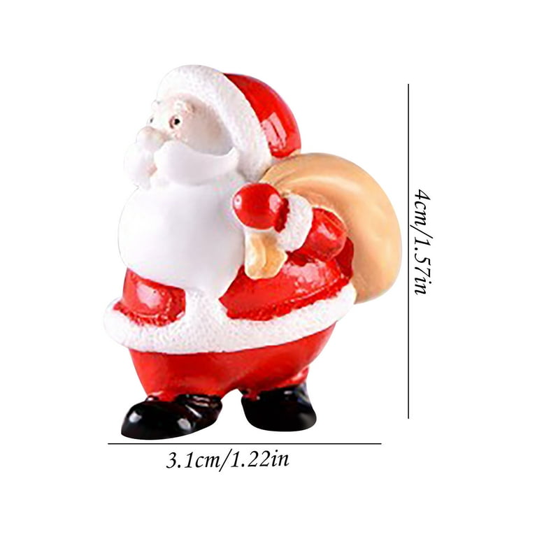 3*4cm Mini Santa Claus Figurines Miniature Christmas Decorations Home  Garden Tabletop Santa Claus Figure