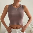 thumbnail image 1 of Birdeem Mode Femmes Style Aguichant Col Rond Sans Manches Tops Décontractés pour Sortir, 1 of 12