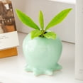 thumbnail image 4 of Cute Animal Shaped Ceramic Small Flower Vase, Light Green Mini Cartoon Animal Plant Pot, Desktop Decor Succulent & Hydroponic Planter, Tiny Cartoon Creature Floral Arrangement Container, 4 of 6