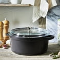thumbnail image 4 of Staub Cast Iron 4-qt Round Cocotte with Glass Lid - Black, 4 of 8