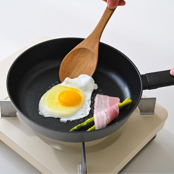 SISEM Diamond Non-Stick Frying Pan Set with Lid - 9.5 IN Round Pan, Gray