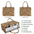 thumbnail image 2 of Large Capacity Tote Bag,Yellow and Brown Of Leopard Print Handbag Fashion Luxury Tote Bag,15.7"x13"x 5.1" Inches,Laptop Compatible, 2 of 6
