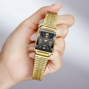 LIEBIG Gold Watches for Women Dainty Elegant Womens Watch Classic Vintage Fashion Square Ladies Quartz Watch Gifts