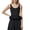 Black, variant on Womens Sleeveless Scoop Neck Peplum Top Solid Color Ruffle Hem Casual Cropped Blouse,S