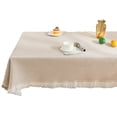 thumbnail image 1 of Nappes Extérieures Antipoussière avec Franges, Nappes en Lin de Coton Sans Plis pour Fêtes, buffets, 1 of 5