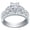 6, variant on Newshe 1.7ct Princess Pear White AAAAA Cz 925 Sterling Silver Engagement Wedding Ring Set Size 7.5