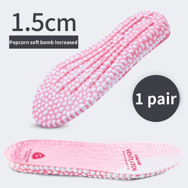 Plantillas suaves para zapatos para hombres y mujeres, plantillas para aumentar la altura, cómodas plantillas deportivas para correr para pies, 1,5-3,5 cm, suela para zapatos en crecimiento, EU35-36 Gao Jinjia LED